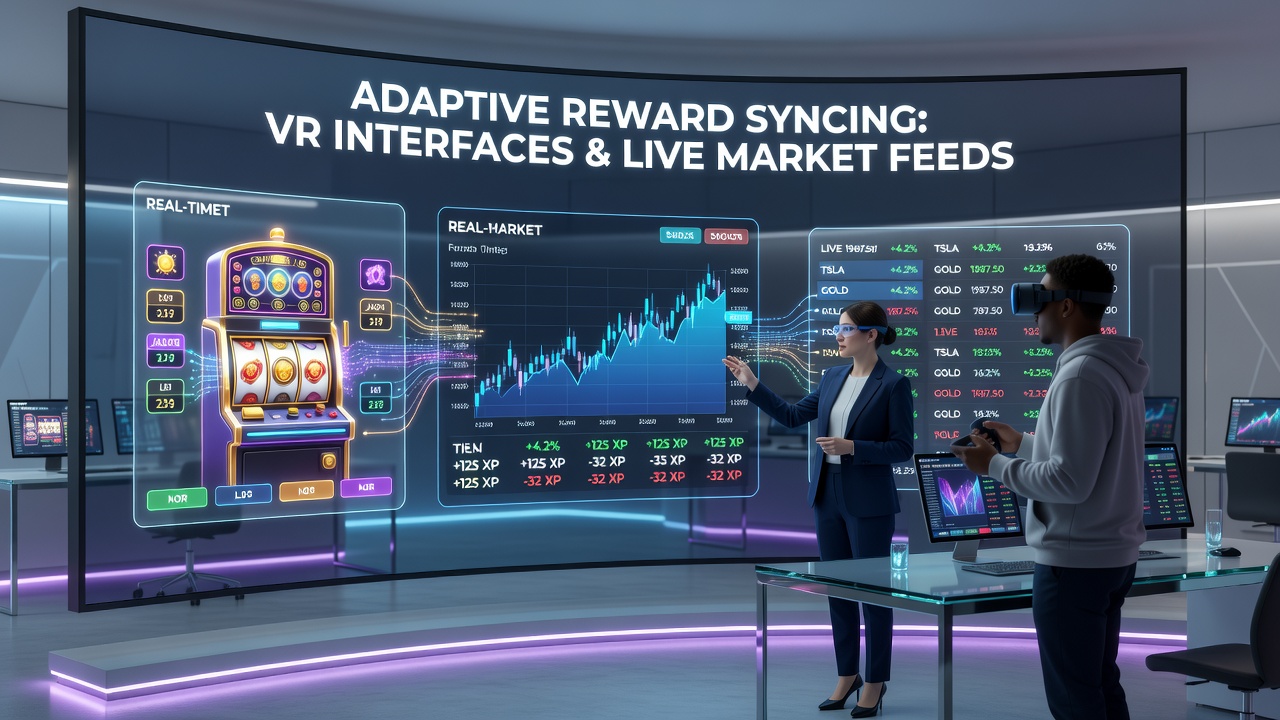 Live market data streams visualized alongside VR slot gameplay elements