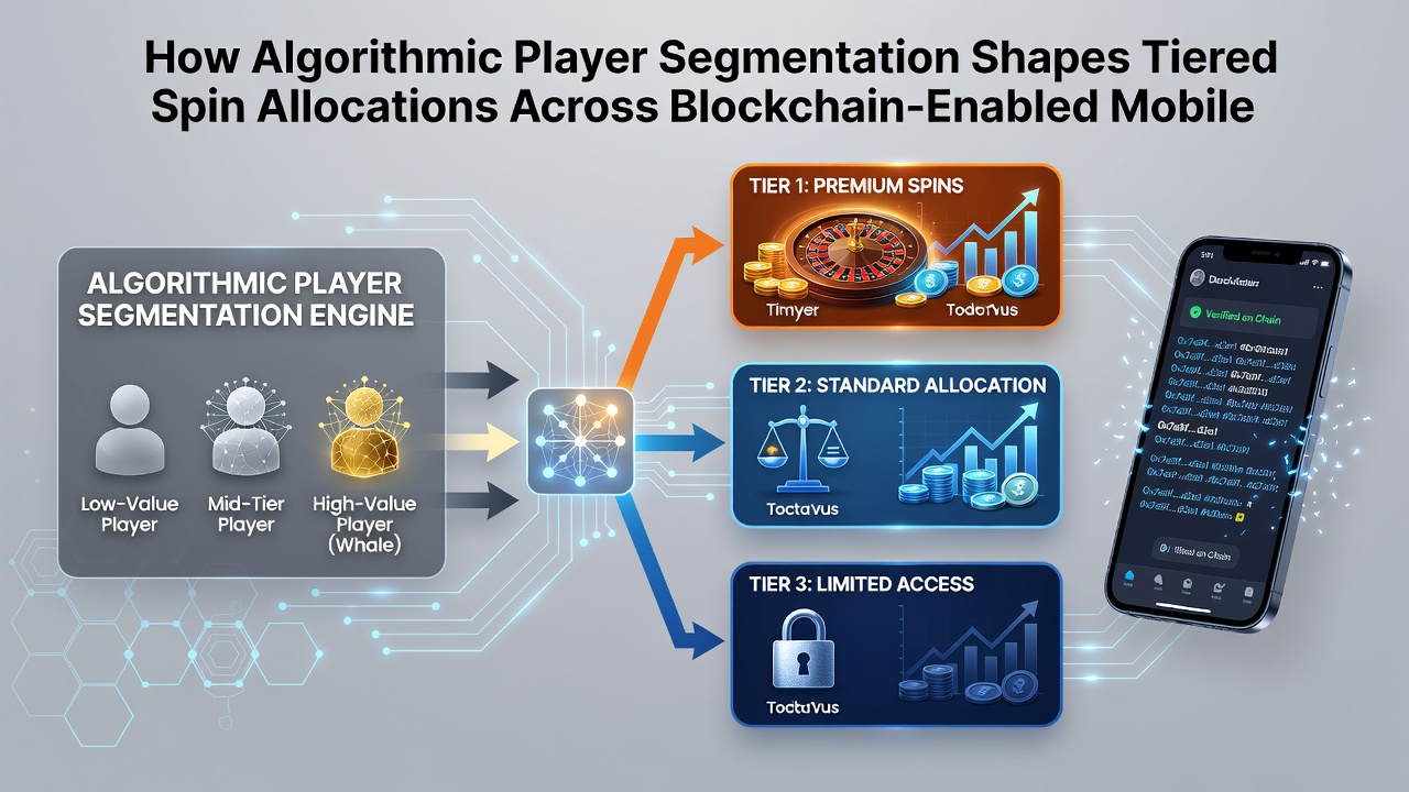 Mobile screen showing tiered spin rewards linked to blockchain transaction records