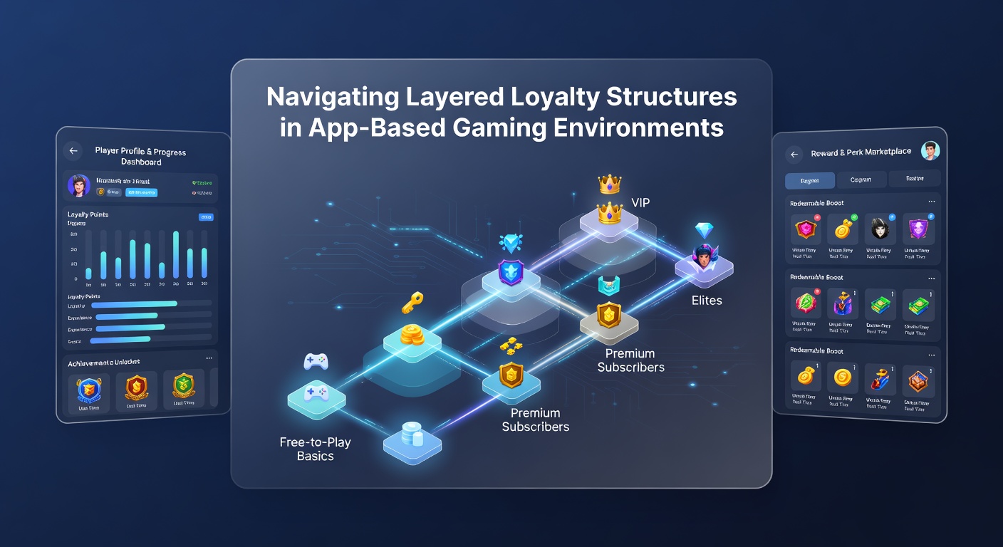 Screenshot example of a mobile app loyalty dashboard displaying current tier status, progress bar, and upcoming rewards