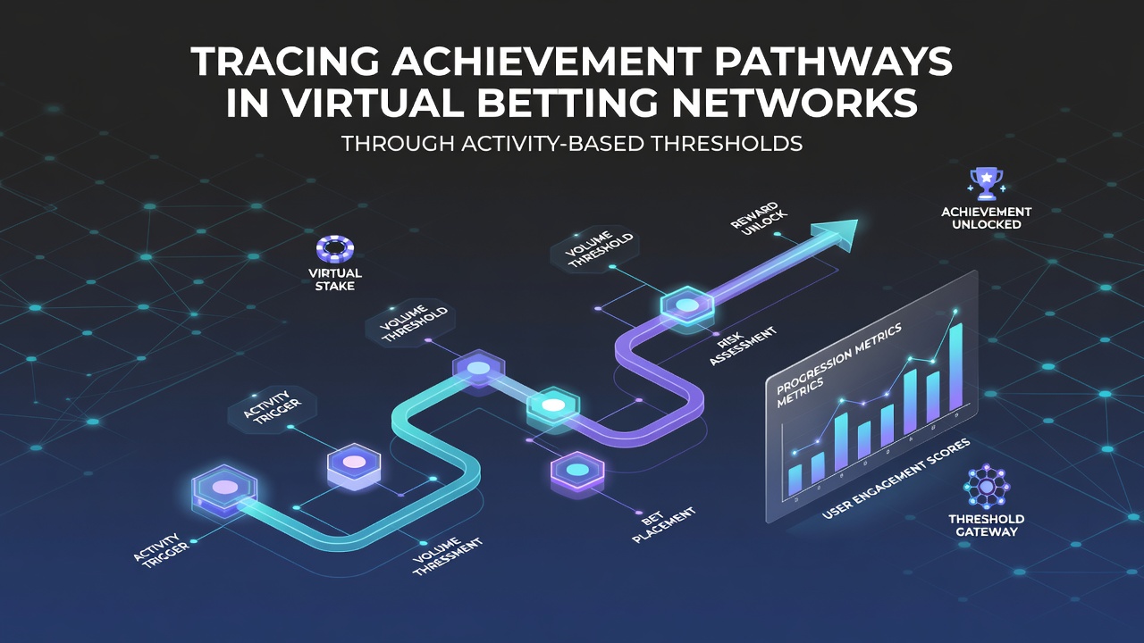 Diagram showing activity thresholds and achievement pathways in virtual betting networks