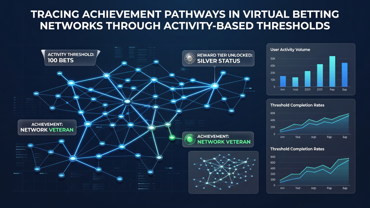 Flowchart illustrating multi-tier achievement pathways triggered by activity thresholds